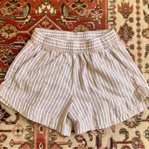 Patagonia Garden Island hemp striped Shorts XS EuC autumn colors